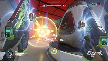 Overwatch CTF: Raptor goes 7 and 0 on Tracer w/ Score Board for flag captures