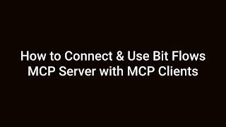 Details How to connect & use the Bit Flows MCP Server with MCP clients. Create WordPress Workflows Using AI Guide