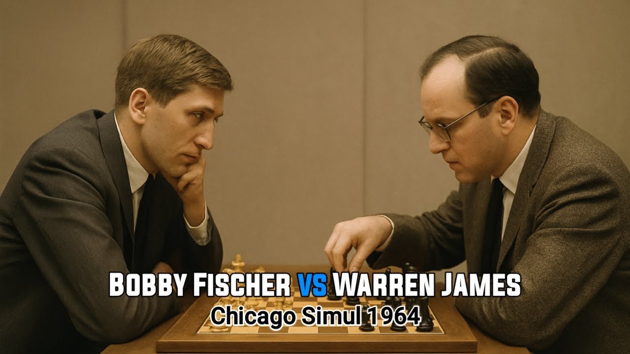 Warren James vs Bobby Fischer - Simultaneous Exhibition, Chicago Simul 1964