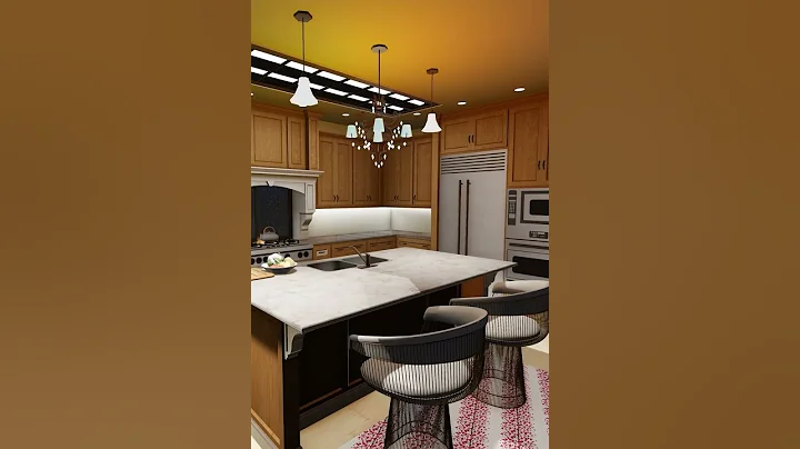 Kitchen Interior Design in 3D! #3danimation #architecture #sketchup #home #interiordesign