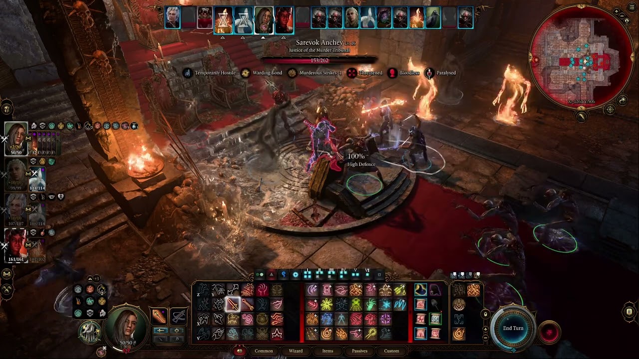 Baldur's Gate III - Sarevok Anchev level 6 Scorching Ray Crits