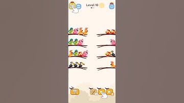 Bird Sort Colour level#10 Solution Walkthrough answers. #birdsortpuzzle