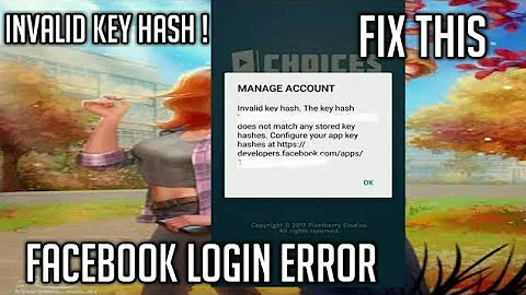 How To Fix Invalid Key Hash PART 2 | Facebook Log In Error Fix |IgniTE