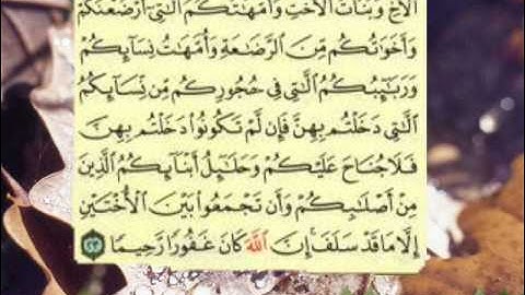 سورة النساء من الاية 20  الى الاية  26