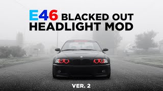 E46 Mod - Blacked out Headlights Ver. 2! - EASY Halo Install & Wiring - @antistockBIMMERCLUB