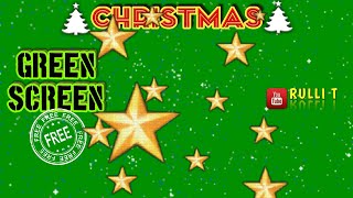 Green Screen Christmas 1080P - D Star Blink Sky Outer Space Decoration Animation
