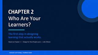 Chapter 2: Who Are Your Learners? | Instructional Design 101