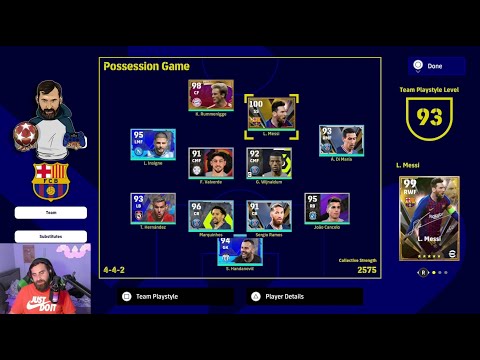 eFootball 2022 PES 2022 PS5 ახალი შემადგენლობა მეესიიიიი 100