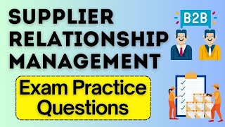 Supplier Relationship Management MCQ exam | CSCP mock exam | MBA/BBA screenshot 3