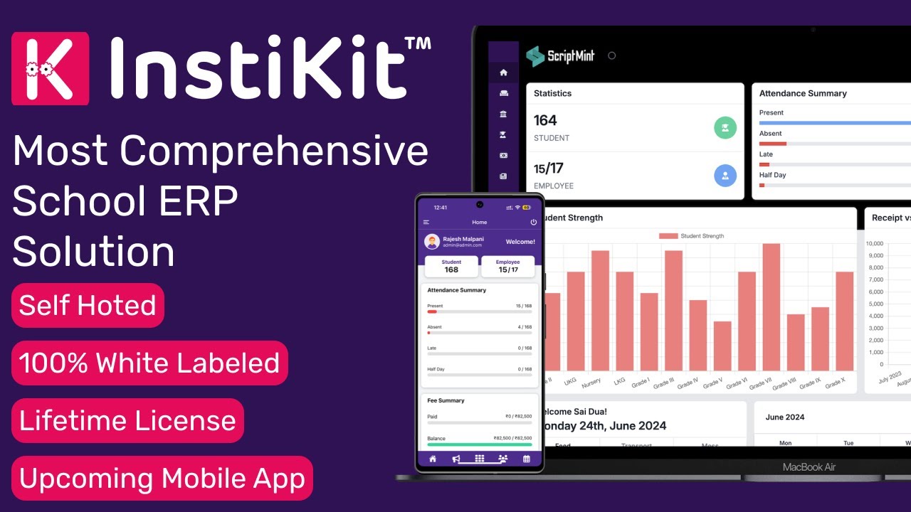 InstiKit Premium - Self Hosted & Most Comprehensive School ERP Solution