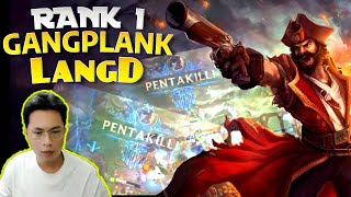 🔴 LangD Gangplank vs Irelia PENTAKILL - LangD Rank 1 Gangplank Guide