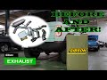Before and After:  Gibson Performance Exhaust 69551B installed on 2022 Ford Bronco 2.7L EcoBoost