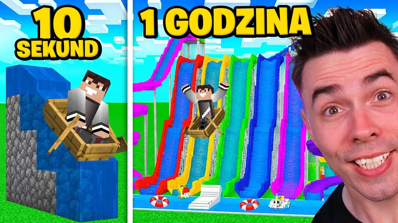 10 SEKUND vs 1 GODZINA w ZBUDUJ PARK WODNY w Minecraft!