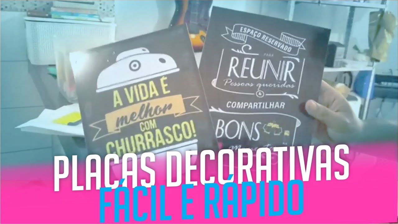 COMO FAZER PLACAS DECORATIVAS PERSONALIZADAS NO PVC (FÁCIL) - YouTube