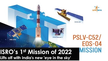 ISRO launched PSLV-C52 successfully with EOS-04 and two co-passenger satellites from Sriharikota