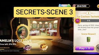 SECRETS \ Scene 3 \ Le Cochon Tacheté \ Amelia's Lost Love #junesjourney #wooga #amelia #junes