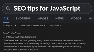 SEO Tips for JavaScript Web Apps by freeCodeCamp Talks 1,359 views 3 years ago 12 minutes, 3 seconds