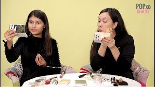 Cherry & Shraddha Take On 5 Minute Makeup Challenge | Quick Makeup | Tutorial  POPxo Beauty