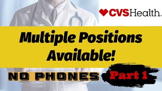 #WFH with CVS (Pt 1) | Multiple Positions | NO PHONES | $35K - $71K | No Degree | APPLY TODAY!