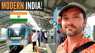 $0.50 HYDERABAD Metro Ride 🇮🇳 2nd Longest in INDIA
