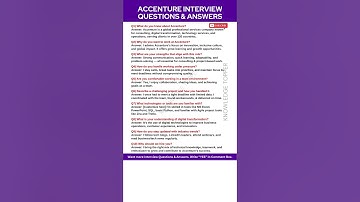 Accenture Interview Questions and Answers