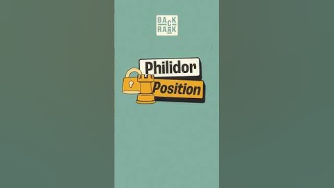 The Philidor Position #chess #endgame #rookendgame #philidor