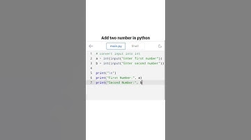 Python program to add two numbers. #python #pythonprogramming #shorts #ytshorts