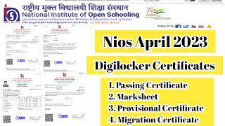 Nios April 2023 Digilocker Certificates Download Marksheet Passing | Task Is Helping (NIOS) #nios screenshot 2