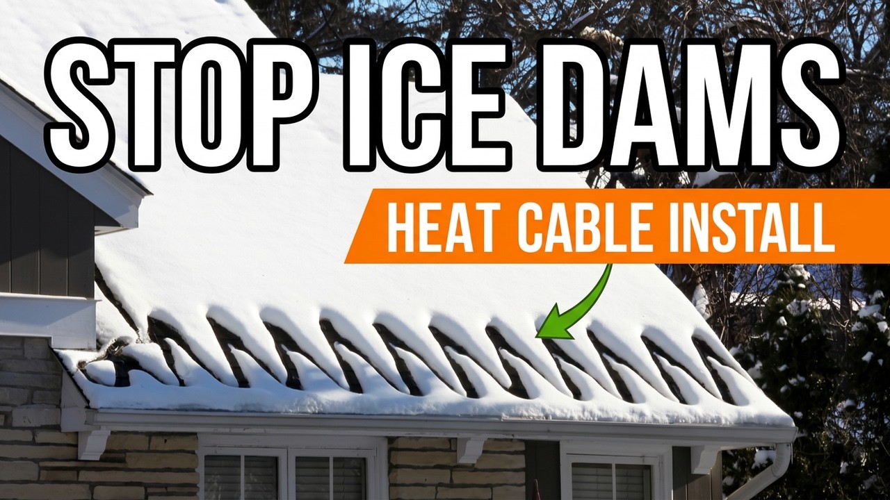 Video thumbnail — heat cables melting snow at a roof edge