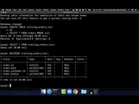 Incremental Import - Create Table