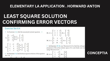 Solving Ex6.4 with Least Squares: A Complete Tutorial ||#linearalgebra #matrices #tutorial