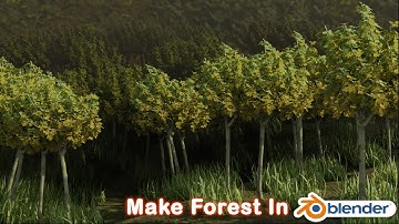 Create a realistic Forest In Blender 2.9 | blender tutorial speed modeling 2021
