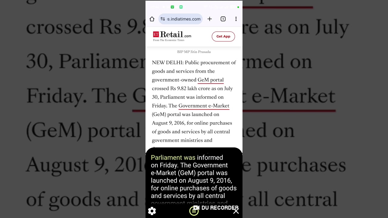 Government e GeM Portal News