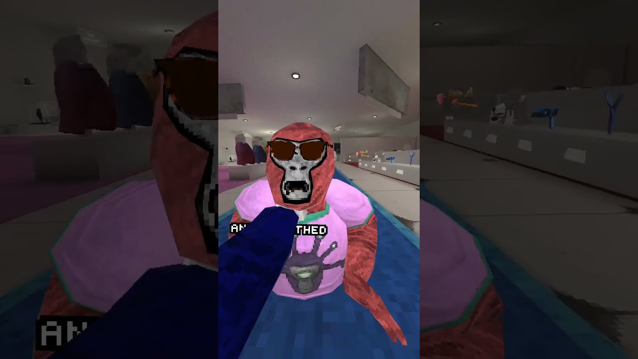 Разъяренный монах пытается напасть на меня в игре Gorilla Tag @BnaIsKindaCoolVR @_GorillaTagVR