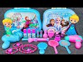 63 minutes satisfying with unboxing frozen elsa makeup playset disney toys collection  asmr
