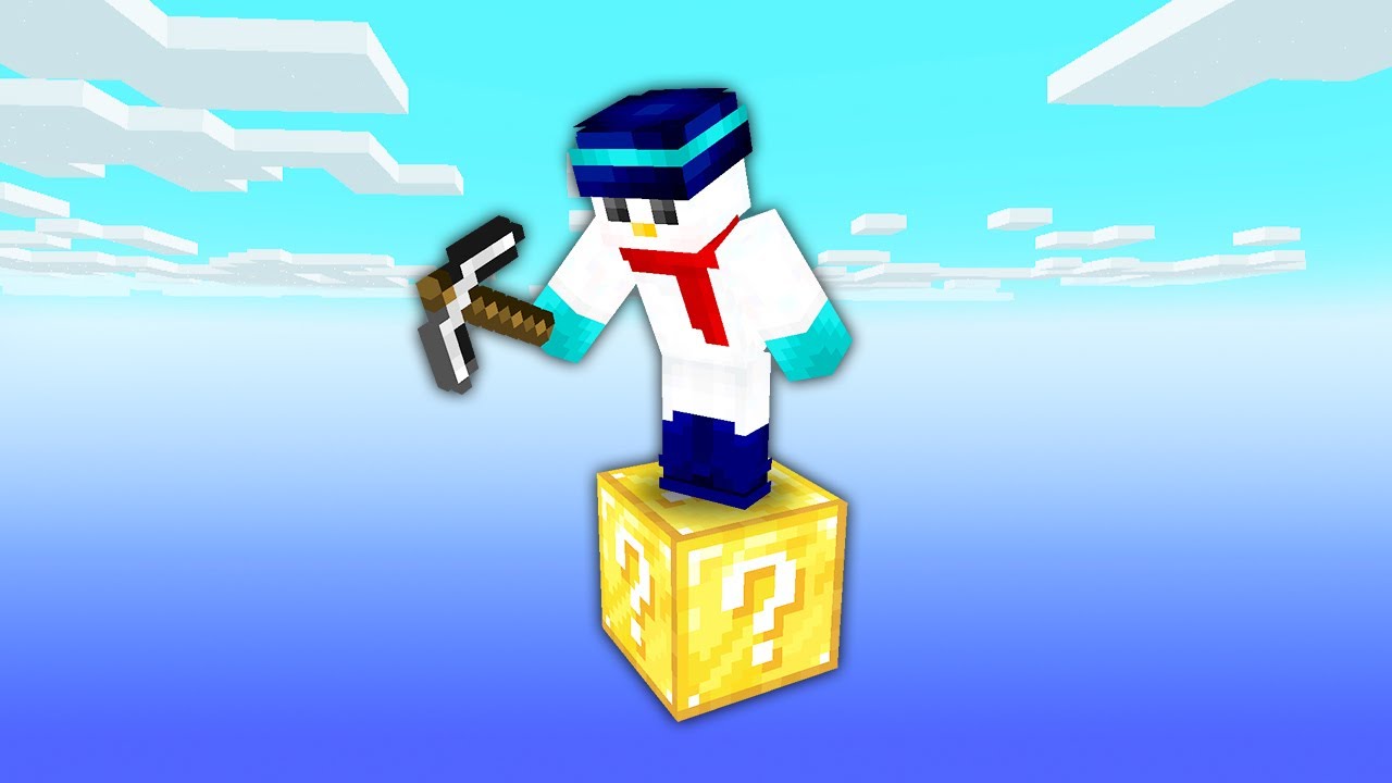 【マイクラ】1週間「1マスラッキーブロック」の世界でサバイバル生活してみた結果！？