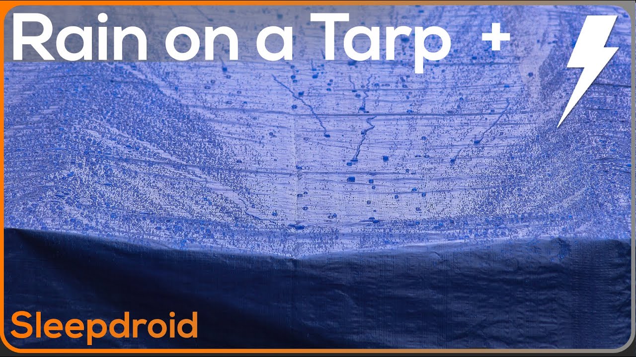 ► Дождь и гроза звучит для сна. Дождь под брезентом. 10 часов.