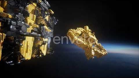 Highly Detailed Huge Spaceship | Motion Graphics - Envato elements
