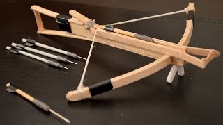 How to Make an Awesome Mini Toothpick CROSSBOW! 🏹