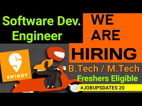 Swigy Hiring Software Dev.Engineer | Freshers Eligible | B.Tech / M.Tech