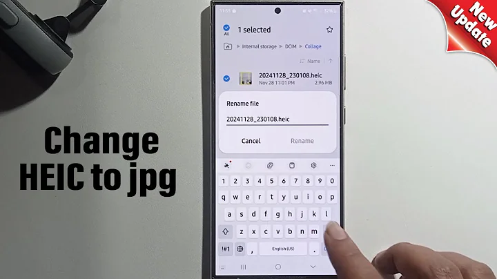 How to change a photo from heic to jpg on Samsung Galaxy S24 Ultra