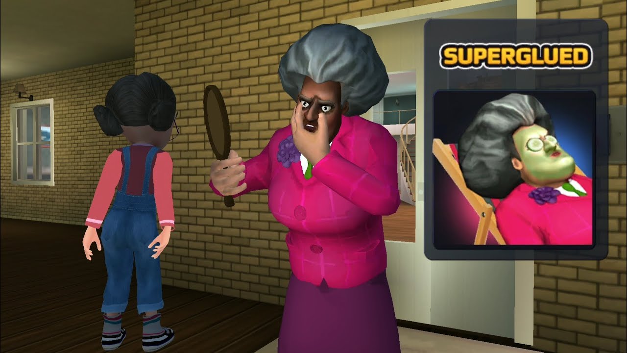 Scary Teacher 3D Chapter 2 - Superglued prank