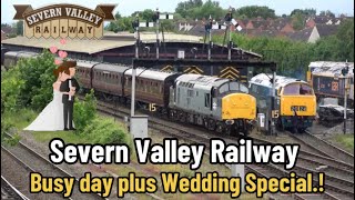 Severn Valley Railway | D1062 on WEDDING CHARTER, 37263, D9551 & 7714 in service..!