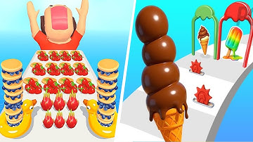 Pancake Run 🆚 Stacky Ice Cream Runner🌻🧿🌺🌈Max Levels Walkthrough Android IOS Update Gameplay 1019