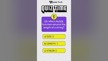 My SQL MCQs | My SQL Practice Questions | Tpoint Tech