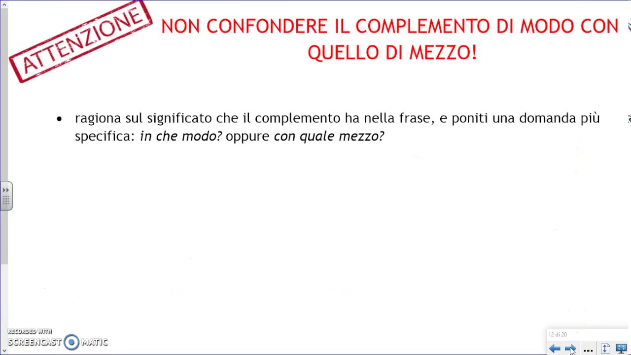 Frasi Con Il Complemento Di Modo