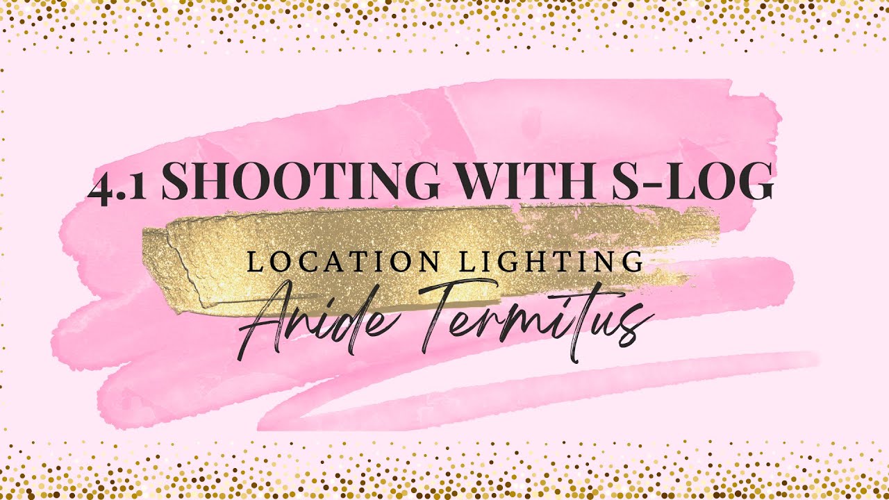 LOCATION LIGHTING - 4.1 SHOOTING WITH S LOG_ANIDE TERMITUS