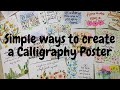 Simple calligraphy poster in 2 steps || Hand lettering || Brush- pens #calligraphy #handlettering