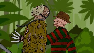 Jason Voorhees vs Freddy Krueger - drawing cartoons 2