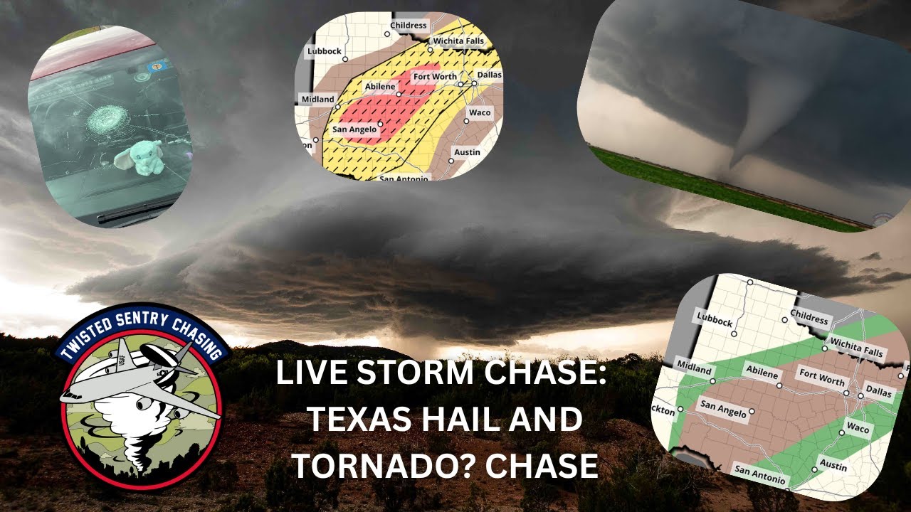 LIVE STORM CHASE: TEXAS HAIL AND POSSIBLE TORNADOES - YouTube